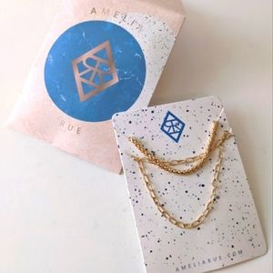 Amelia Rue Multi-Strand Gold Plated Layering Necklace Set NWT